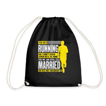Coureur marathonien Femme Femme Cadeau - Sac de sport léger - noir - Devant