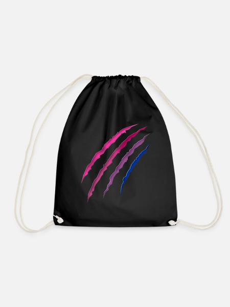 Bisexual Bi Pride Flag Scratch - Turnbeutel - Schwarz