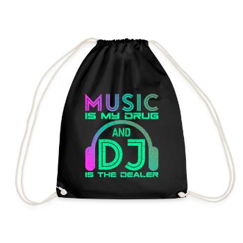 DISC JOCKEY - Drawstring Bag - black - Front