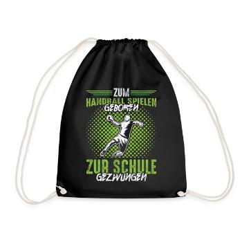 Handball | Handballer Handballspieler - Turnbeutel - Schwarz - Vorne