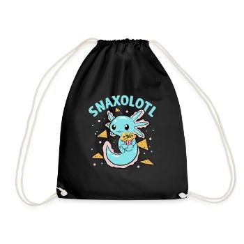 Snaxolotl Snack Nachos Axolotl - Turnbeutel - Schwarz - Vorne