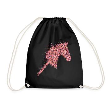 Hobby Horse Steckenpferd Horsing Pferd - Drawstring Bag - black - Front