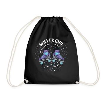 Roller Girl Roller Skating Roller Skate - Drawstring Bag - black - Front