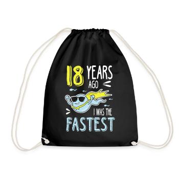 Il y a 18 ans, j’étais le 18e anniversaire le plus rapide - Sac de sport léger - noir - Devant