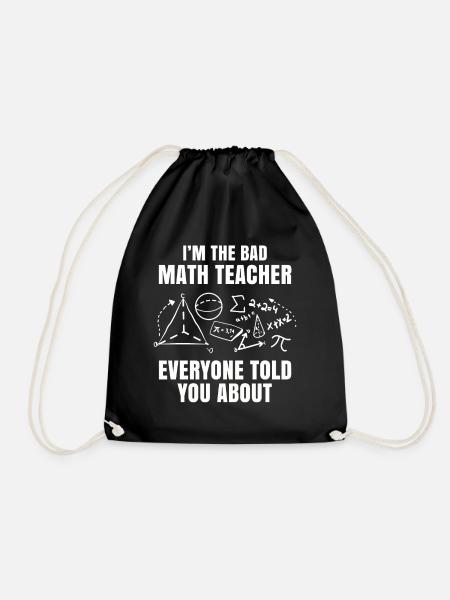 Math - Drawstring Bag - black