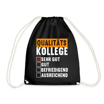Abschiedsgeschenk Jobwechsel Kollege - Turnbeutel - Schwarz - Vorne