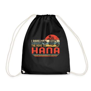 I Barely Survived The Road To Hana Shirt, Trip To - Drawstring Bag - black - Front