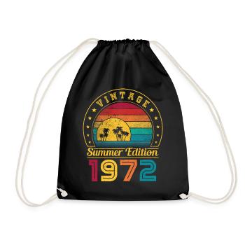 Summer Edition 1972 Geburtstag Jahrgang 1972 Retro - Turnbeutel - Schwarz - Vorne