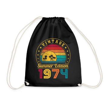 Summer Edition 1974 Geburtstag Jahrgang 1974 Retro - Turnbeutel - Schwarz - Vorne