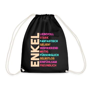 Enkel - Turnbeutel - Schwarz - Vorne