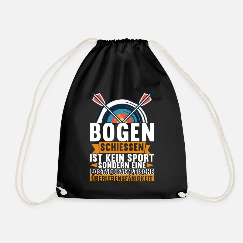 Bogenschießen Bogenschütze Arrow - Turnbeutel - Schwarz
