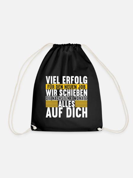 Abschiedsgeschenk Jobwechsel Kollege - Turnbeutel - Schwarz