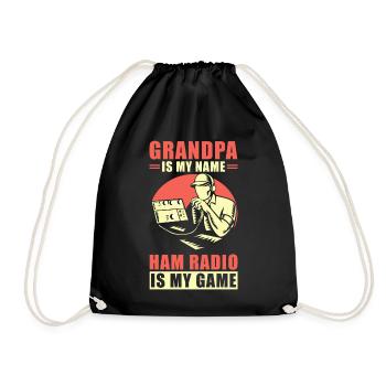 Amateur radio - Drawstring Bag - black - Front