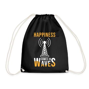 Amateur radio - Drawstring Bag - black - Front