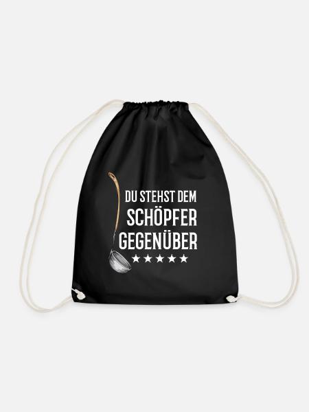 Lustiger Koch Spruch Köche Gastronomie - Turnbeutel - Schwarz