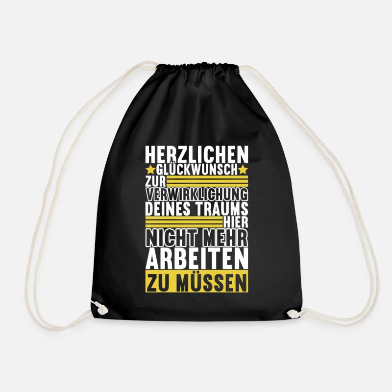 Abschiedsgeschenk Jobwechsel Kollege - Turnbeutel - Schwarz
