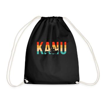 Kanu fahren - Turnbeutel - Schwarz - Vorne