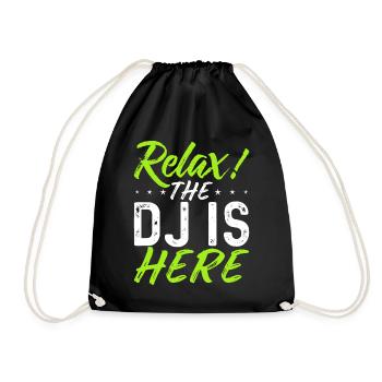 DJ Music Techno Dance Party Gift - Drawstring Bag - black - Front