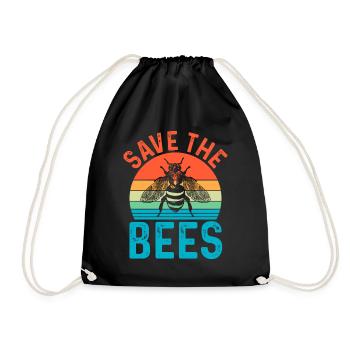 Beekeeper Beekeeping Bees Honey Bee Honey Gift - Drawstring Bag - black - Front