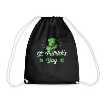 St Patrick's Day Irisch St. Patricks Day Irland - Turnbeutel - Schwarz - Vorne