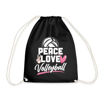 Volleyball Player Team Vintage - Drawstring Bag - black - Front