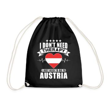 Austria I do not need Therapy - Turnbeutel - Schwarz - Vorne