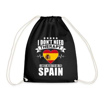 Espagne Je n’ai pas besoin de thérapie - Sac de sport léger - noir - Devant