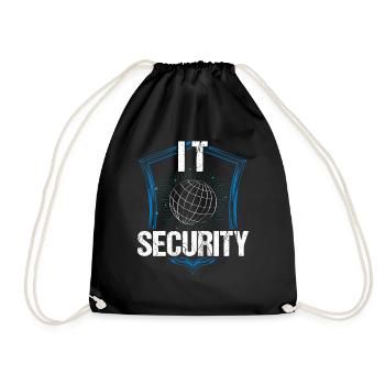 It Security Hack Hacker Hacking Cybersecurity - Drawstring Bag - black - Front