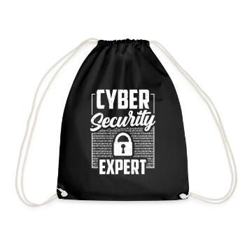 Cybersecurity Experte Hack IT Sicherheit Hacker - Turnbeutel - Schwarz - Vorne