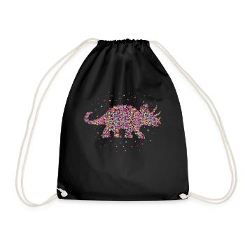 Tricératops Herbivore Dinosaure Dino - Sac de sport léger - noir - Devant