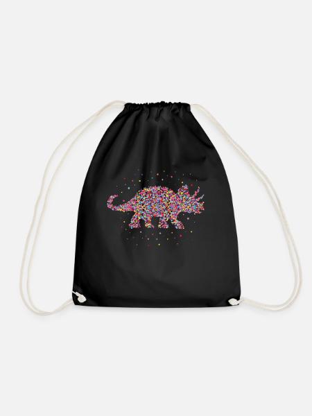Tricératops Herbivore Dinosaure Dino - Sac de sport léger - noir