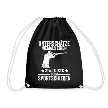 Schießsport Sportschießen Schützenverein - Turnbeutel - Schwarz - Vorne