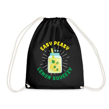 Easy Peasy Lemon Squeezy – Summer Edition - Turnbeutel - Schwarz - Vorne