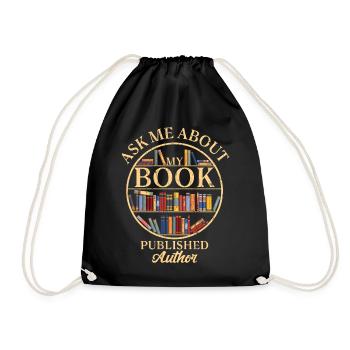 Schriftsteller Geschenk Autor - Turnbeutel - Schwarz - Vorne