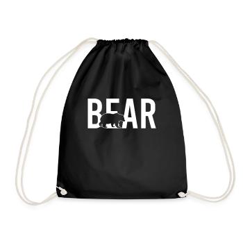 Bear bear - Drawstring Bag - black - Front