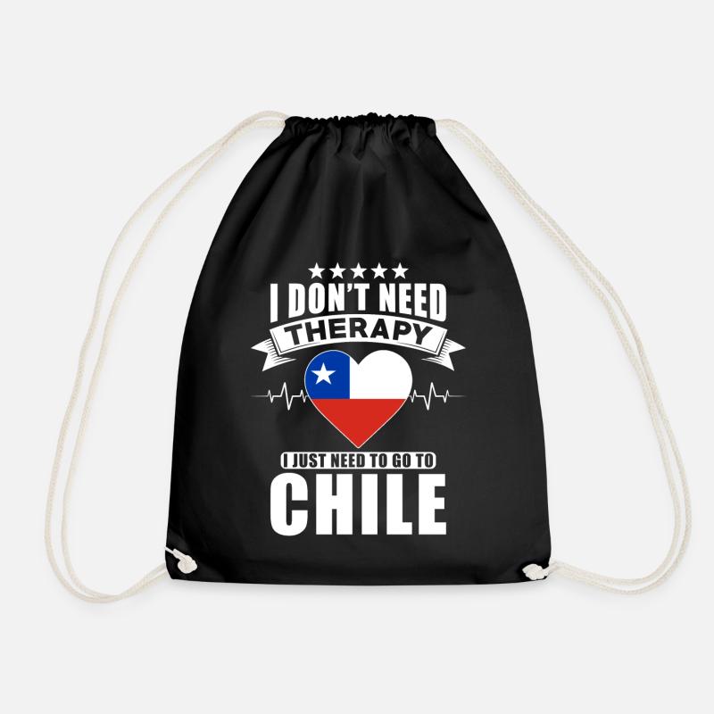 Chile I do not need Therapy - Turnbeutel - Schwarz