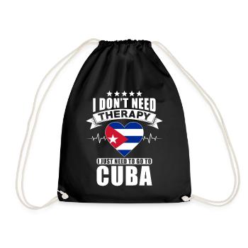 Cuba I do not need Therapy - Turnbeutel - Schwarz - Vorne