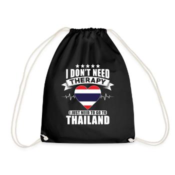 Thailand I do not need Therapy - Drawstring Bag - black - Front