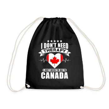 Canada I do not need Therapy - Drawstring Bag - black - Front