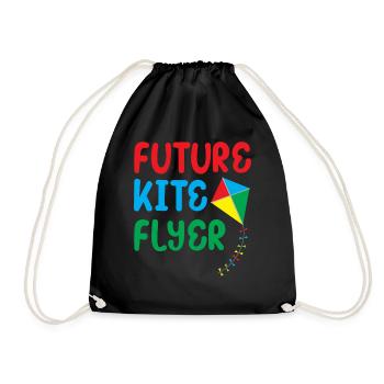 Future Kite Flyer - Sky Flying Children - Turnbeutel - Schwarz - Vorne