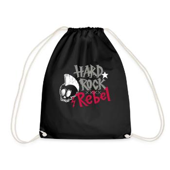Hard Rock Rebell Grunge Musique Rétro - Sac de sport léger - noir - Devant