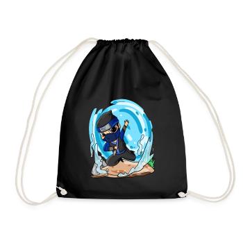 Motif Ninja pour enfants - Sac de sport léger - noir - Devant