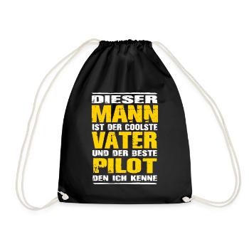 Pilot - Turnbeutel - Schwarz - Vorne