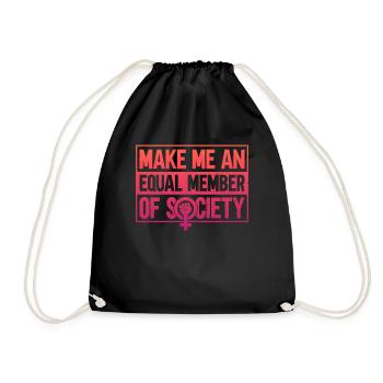 Feminismus Frauenrechte Women Empowerment Feminist - Turnbeutel - Schwarz - Vorne