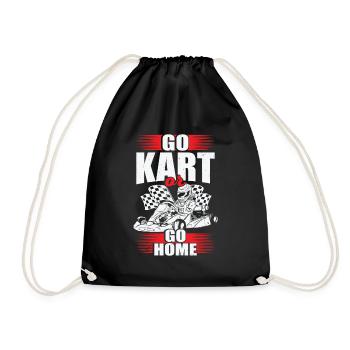 Kart Gokart Racing Racing Racer Cadeau - Sac de sport léger - noir - Devant