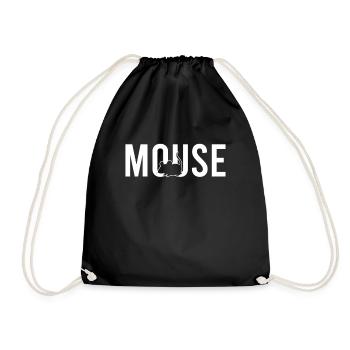 Mouse mouse - Drawstring Bag - black - Front