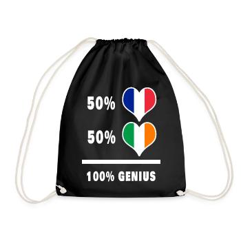 France and Ireland Genius / Present - Drawstring Bag - black - Front