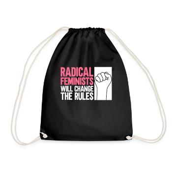 Radikaler Feminismus Feminist Frauenrechte - Turnbeutel - Schwarz - Vorne