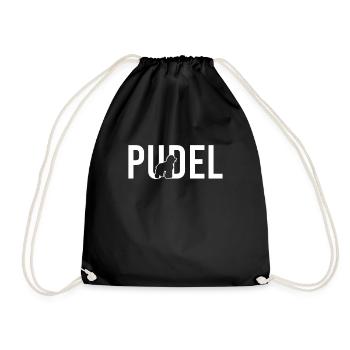 Pudel - Turnbeutel - Schwarz - Vorne