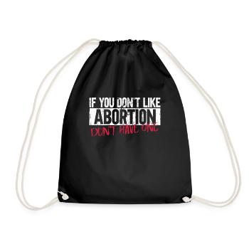 Pro-Abortion Feminism Feminist Women's Rights - Drawstring Bag - black - Front